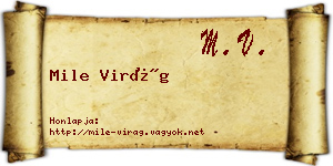 Mile Virág névjegykártya
